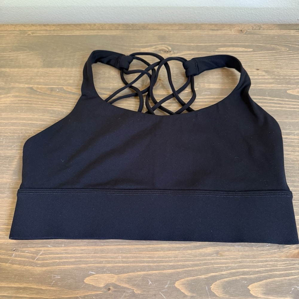 Roach Co Womens Medium‎ Black Sports Bra Active Wear Gym Work Out Athleisure